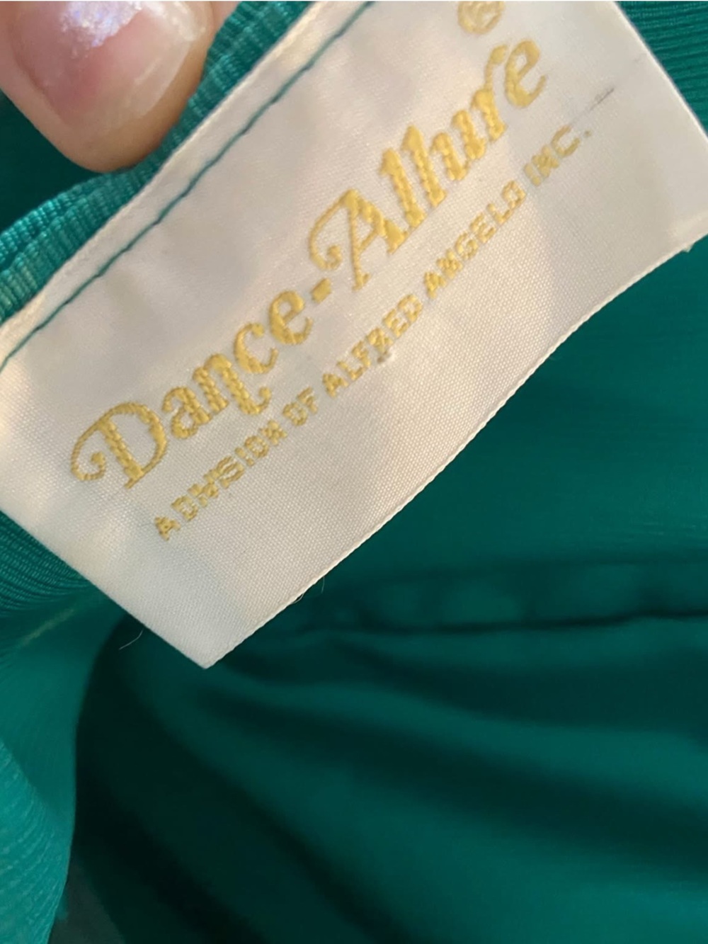 80s Dance Allure One-Shoulder Emerald Dress - Picture 3 of 3